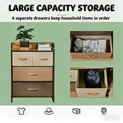 Freestanding Storage Dresser,3-Tier Storage Tower,Chic Storage Organization Unit