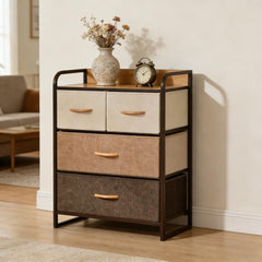 Freestanding Storage Dresser,3-Tier Storage Tower,Chic Storage Organization Unit