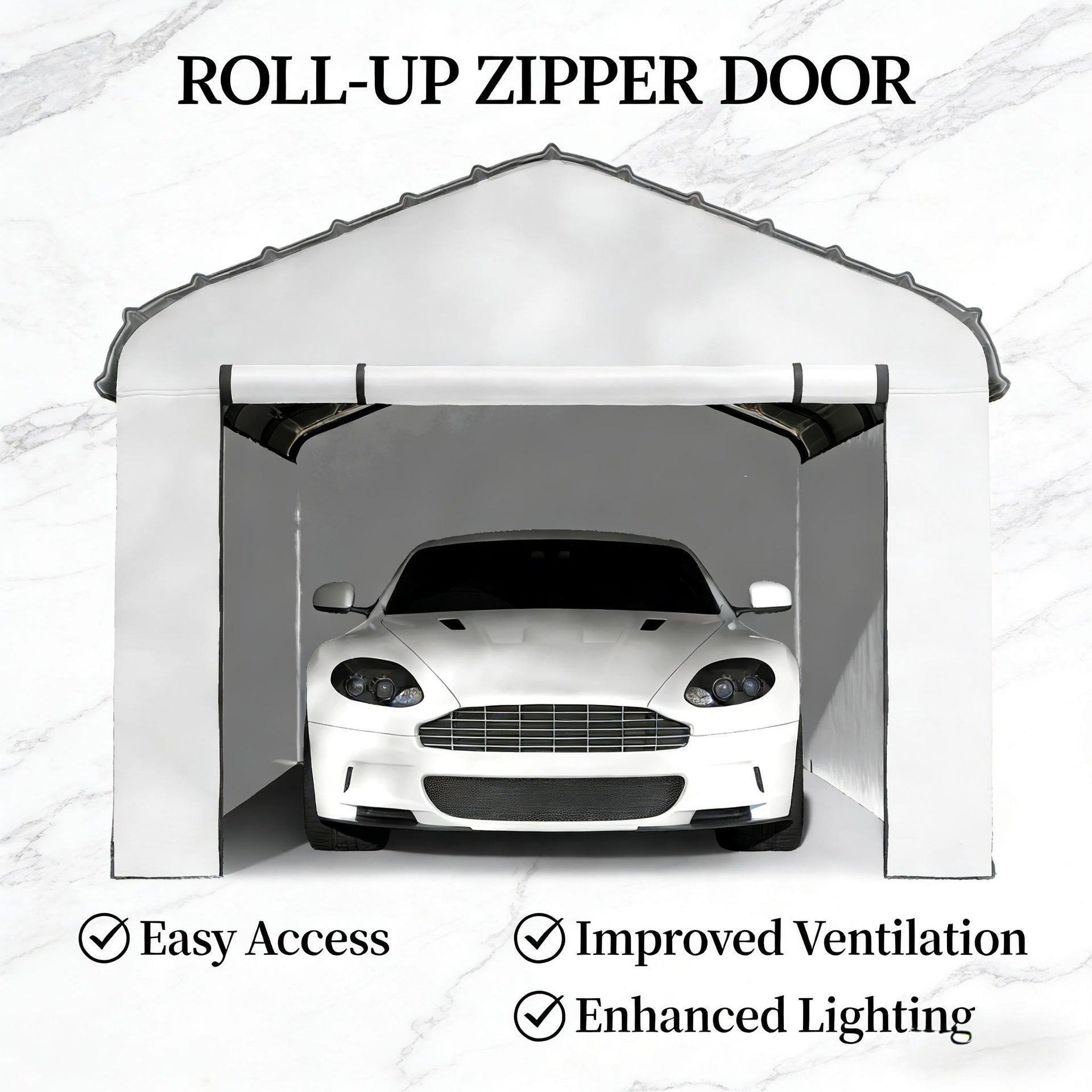 Durable Carport Replacement Sidewall Panel,Practical Waterproof Replacement Side Wall Cover(Only Carport Replacement Sidewall)