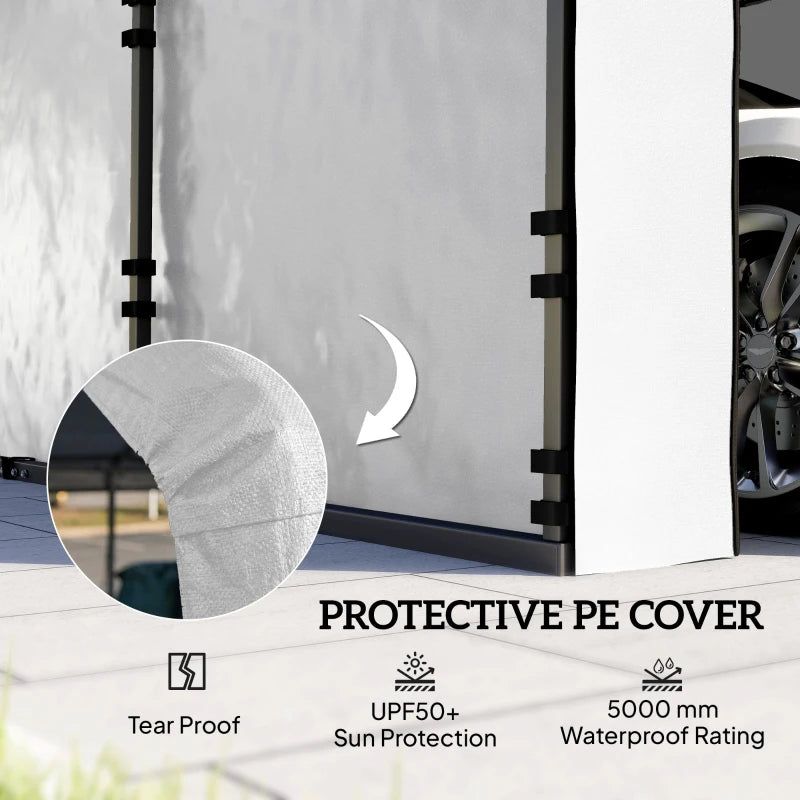 Durable Carport Replacement Sidewall Panel,Practical Waterproof Replacement Side Wall Cover(Only Carport Replacement Sidewall)