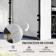 Durable Carport Replacement Sidewall Panel,Practical Waterproof Replacement Side Wall Cover(Only Carport Replacement Sidewall)
