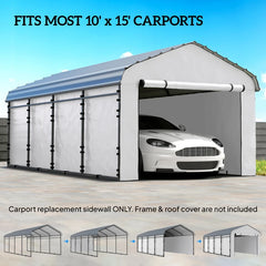 Durable Carport Replacement Sidewall Panel,Practical Waterproof Replacement Side Wall Cover(Only Carport Replacement Sidewall)