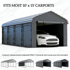 Practical Waterproof Replacement Side Wall Cover,Durable Carport Replacement Sidewall Panel(Only Carport Replacement Sidewall)