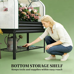 Outdoor Plant Boxs,Raised Garden Bed,Spacious Flower Boxs