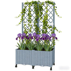 Mobile Raised Garden Bed,Outdoor Stylish Planter Box