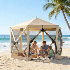 Outdoor Pop Up Gazebo Screen Tent,Modern Camping Canopy Screen House