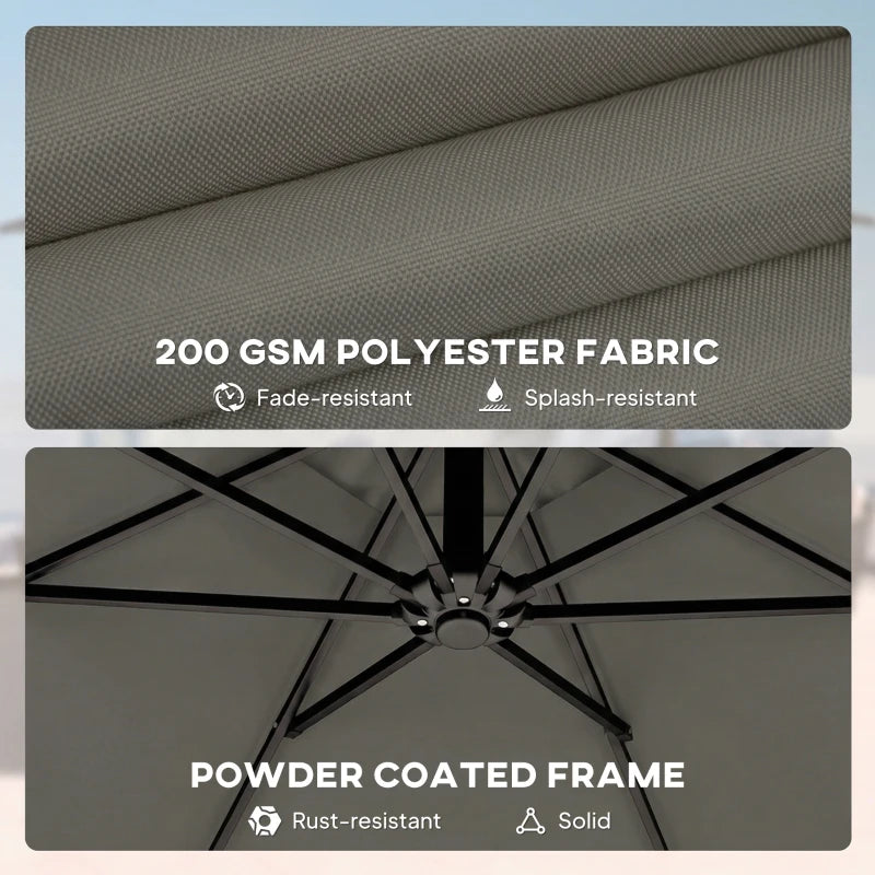 Modern Style Outdoor Hanging Cantilever Umbrella,Patio Umbrella