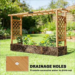 Wooden Planter Box,Trellis Planter,Raised Garden Bed