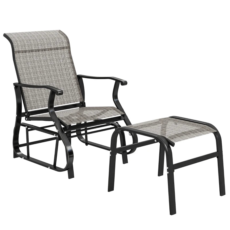 High Back Glider Chair Set,Outdoor Glider