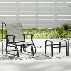 High Back Glider Chair Set,Outdoor Glider