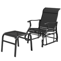 Garden High Back Glider Chair Set,Outdoor Glider