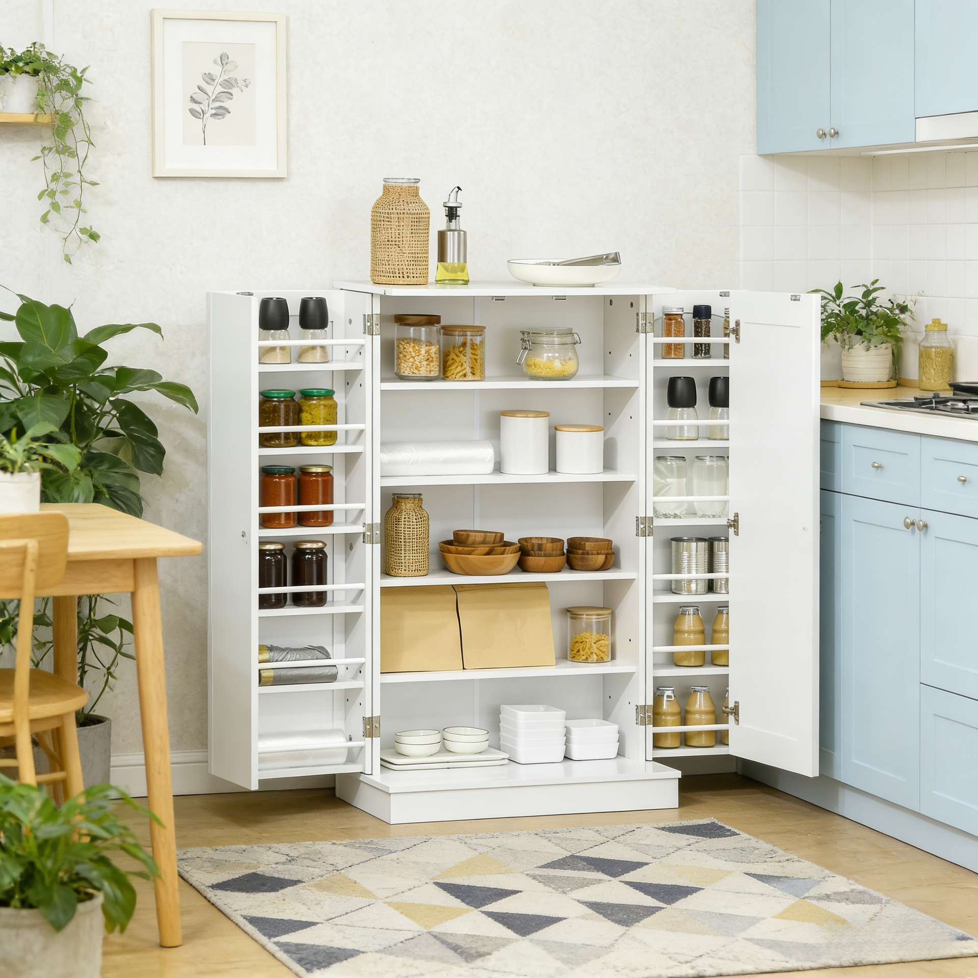 Nordic Style Kitchen Cupboard,Kitchen Sideboard Cabinet,Kitchen Pantry Cabinet