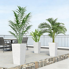 Stackable Tapered Planters,Set of 3 Outdoor Planters