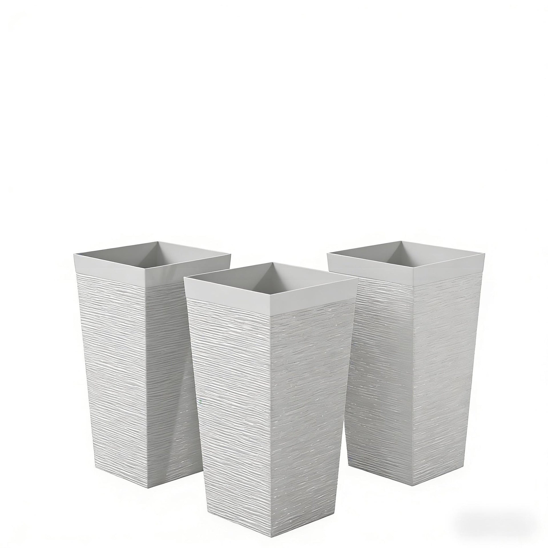 Stackable Tapered Planters,Set of 3 Outdoor Planters