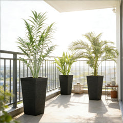 Modern Design Stackable Tapered Planters,Set of 3 Outdoor Planters