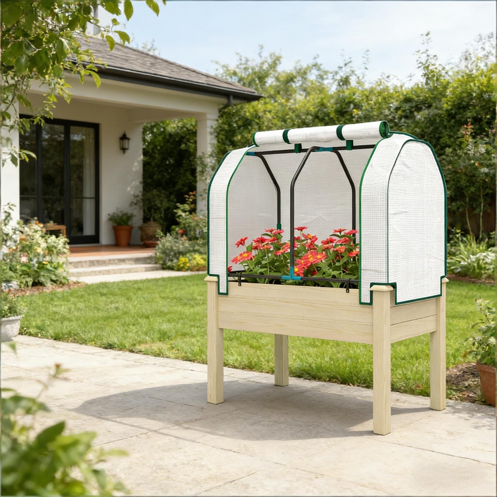 Compact Planter Box,Outdoor Raised Garden Bed