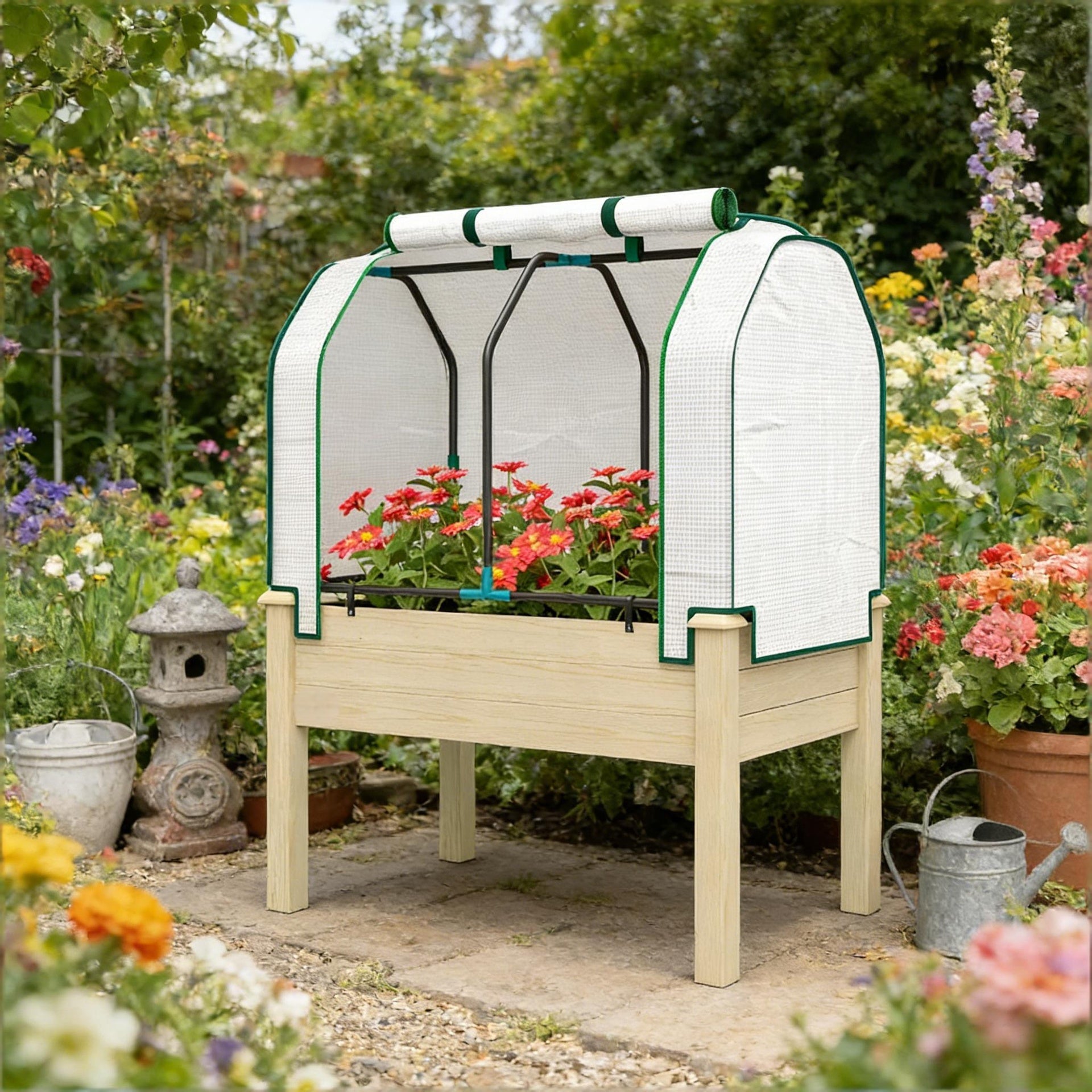 Compact Planter Box,Outdoor Raised Garden Bed
