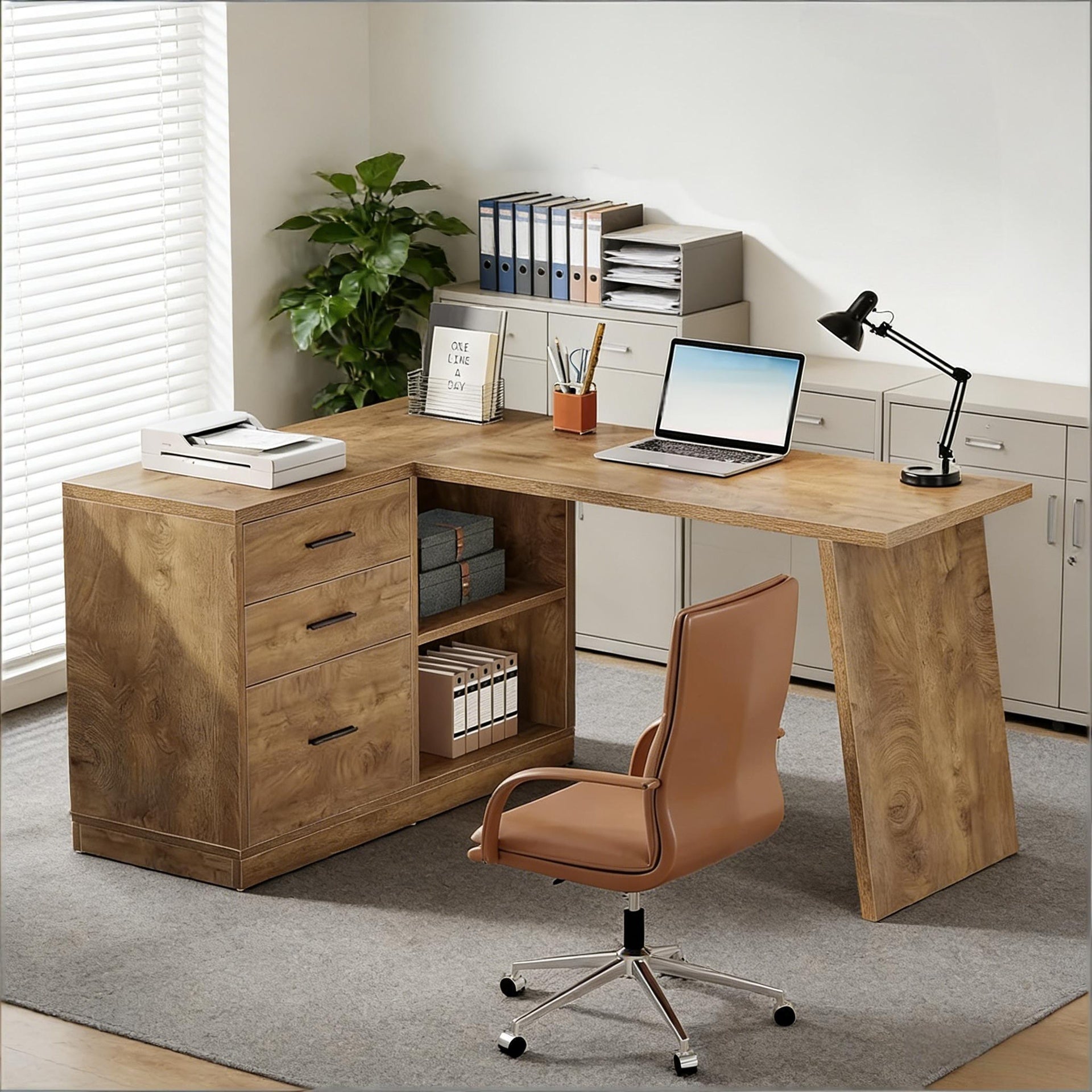 Corner Writing Desk,L-Shaped Office Desk,Computer Desk