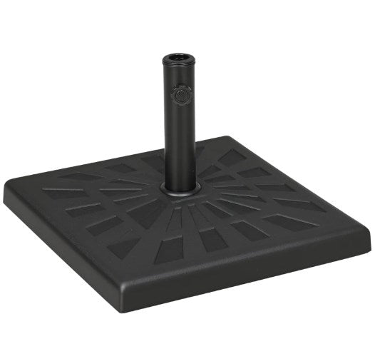 Square Outdoor Umbrella Stand Holder,Fashion Resin Patio Umbrella Base,for Parasol Poles