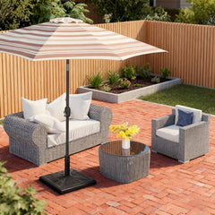 Square Outdoor Umbrella Stand Holder,Fashion Resin Patio Umbrella Base,for Parasol Poles
