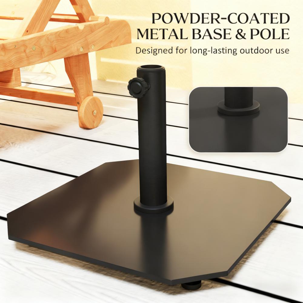 Heavy Duty Patio Umbrella Holder,Square Patio Umbrella Base,Metal Umbrella Stand Base with Adjustable Foot Pads