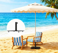 Heavy Duty Patio Umbrella Holder,Square Patio Umbrella Base,Metal Umbrella Stand Base with Adjustable Foot Pads