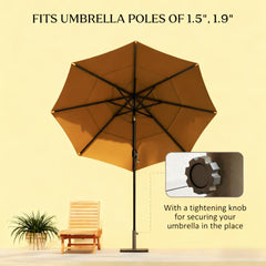 Metal Umbrella Stand Base,Heavy Duty Patio Umbrella Holder with Adjustable Foot Pads,Square Patio Umbrella Base