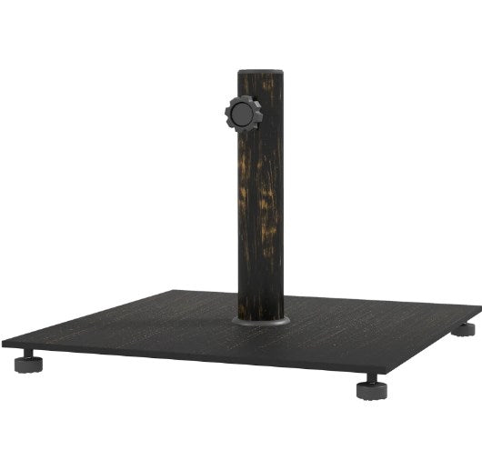 Universal Metal Umbrella Stand Base,Heavy Duty Patio Umbrella Holder with Adjustable Foot Pads,Square Patio Umbrella Base