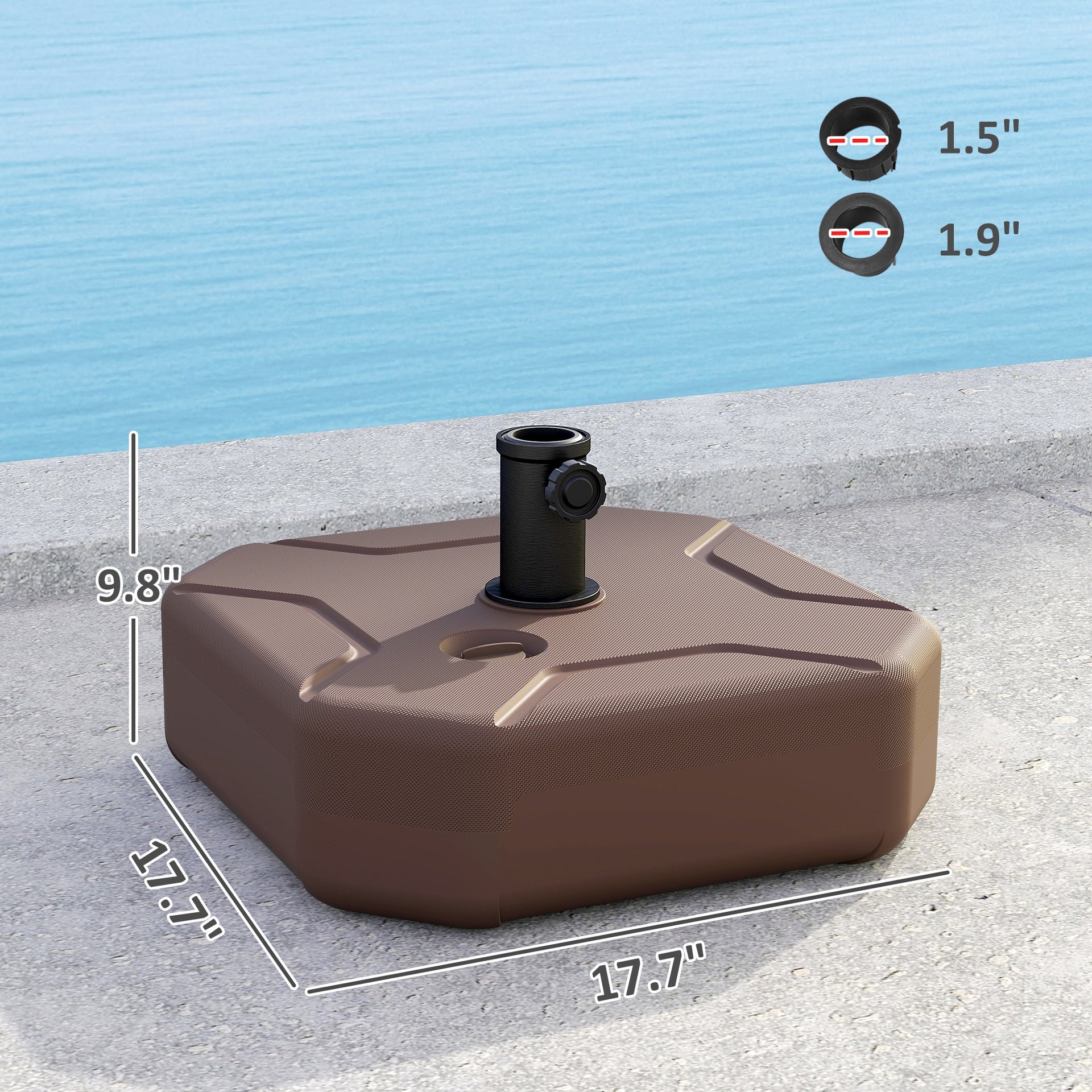 Umbrella Stand Base,Square Patio Umbrella Base Holder,Heavy Duty Outdoor Umbrella Stand Base