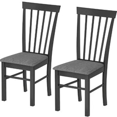 Upholstered Kitchen Chairs,Wooden Dining Chairs Set of 2,with Rubber Wood Frame