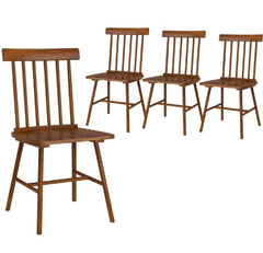 Comfortable Kitchen Chairs,Dining Chairs Set of 4,with Rubber Wood Frame,Spindle Back for Your Home