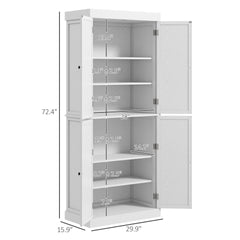 Modern Style Freestanding Food Pantry Cabinet,Kitchen Cabinet,Pantry Storage Cabinet with Doors and Shelves