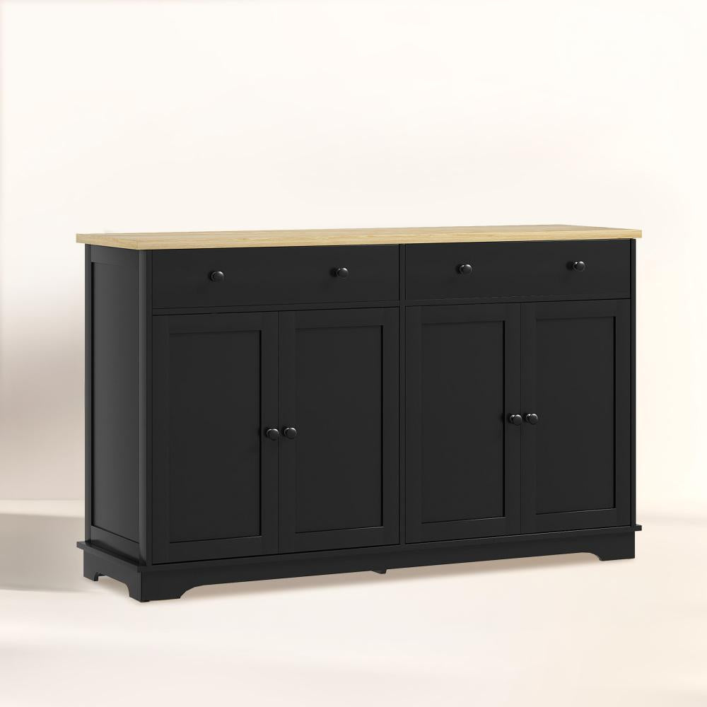 Nordic Style Buffet Cabinet with Storage Drawers,Sideboard, Adjustable Shelves for Your Home