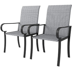 Dining Chairs,Set of 2 Dining Chairs with Armrest,Highback and Deep Seating