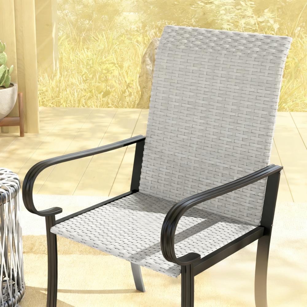 Dining Chairs,Set of 2 Dining Chairs with Armrest,Highback and Deep Seating
