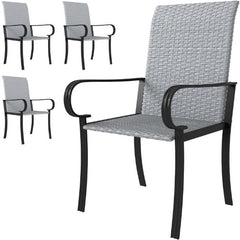 Dining Chairs,Set of 4 Dining Chairs with Armrest,Highback and Deep Seating