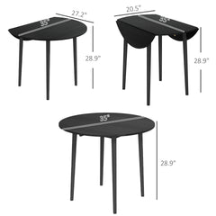Round Drop Kitchen Table,Folding Dining Table,for Small Spaces
