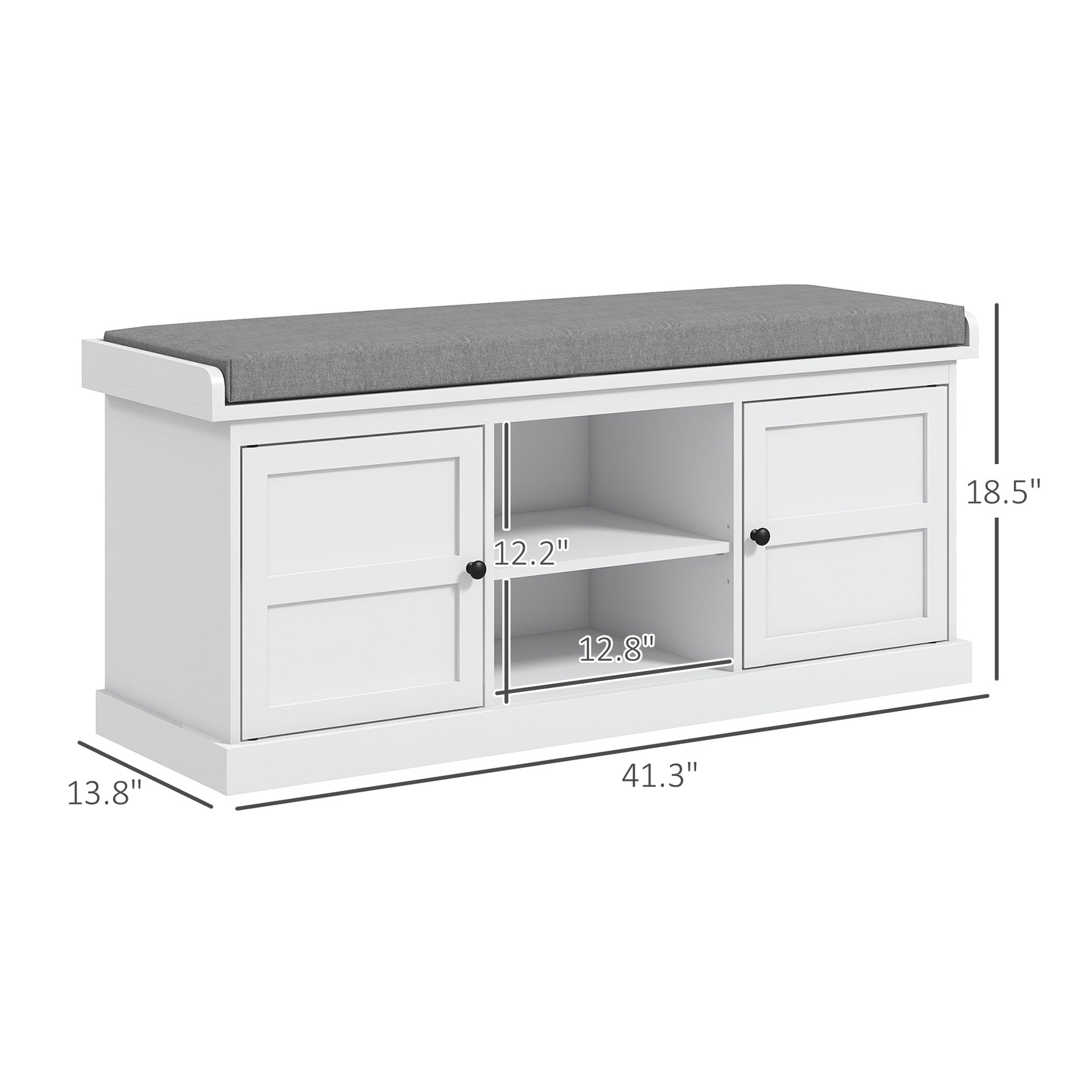 Entryway Bench Seat,Shoe Storage Bench with Cushioned Seat