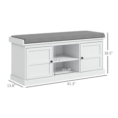 Entryway Bench Seat,Shoe Storage Bench with Cushioned Seat