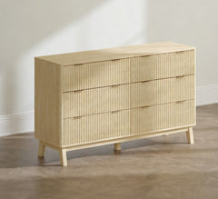 Closet Dresser,6 Drawer Double Dresser for Bedroom
