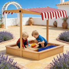 Children Sand Play Station Outdoor,Kids Wooden Sandbox