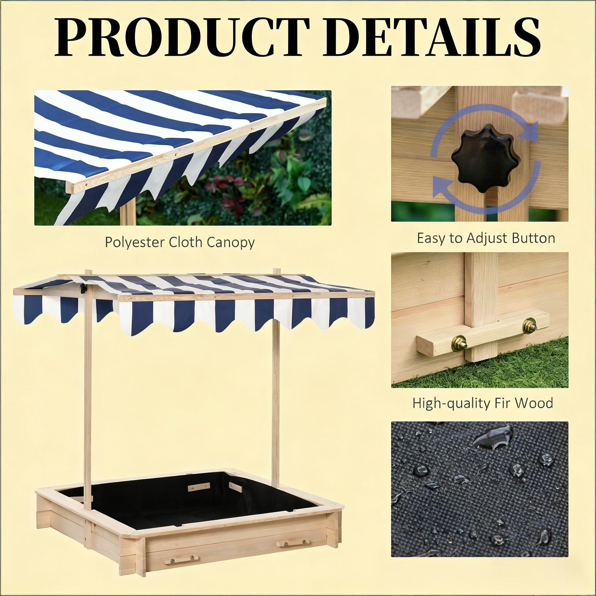Kids Sandbox,Children Sand Play Station Outdoor