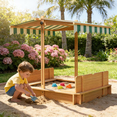 Kids Outdoor Sand Box,Wooden Sandbox