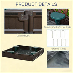 Easy Assembly Kids Outdoor Sandbox