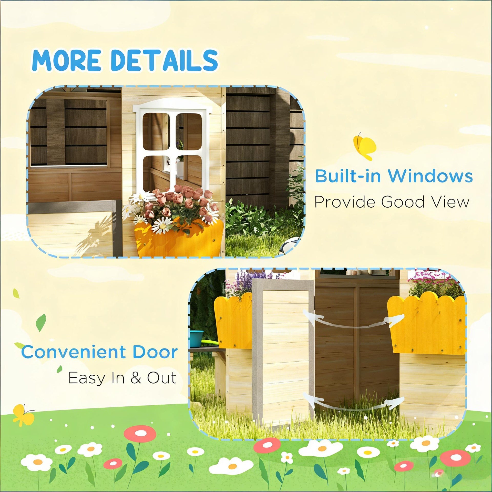 Kids Wooden Playhouse