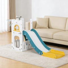 Kids Slide,Toddler Slide with Basketball Hoop