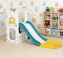 Kids Slide,Toddler Slide with Basketball Hoop