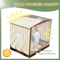 Sandbox with Canopy Covered,Kids Wooden Sandbox