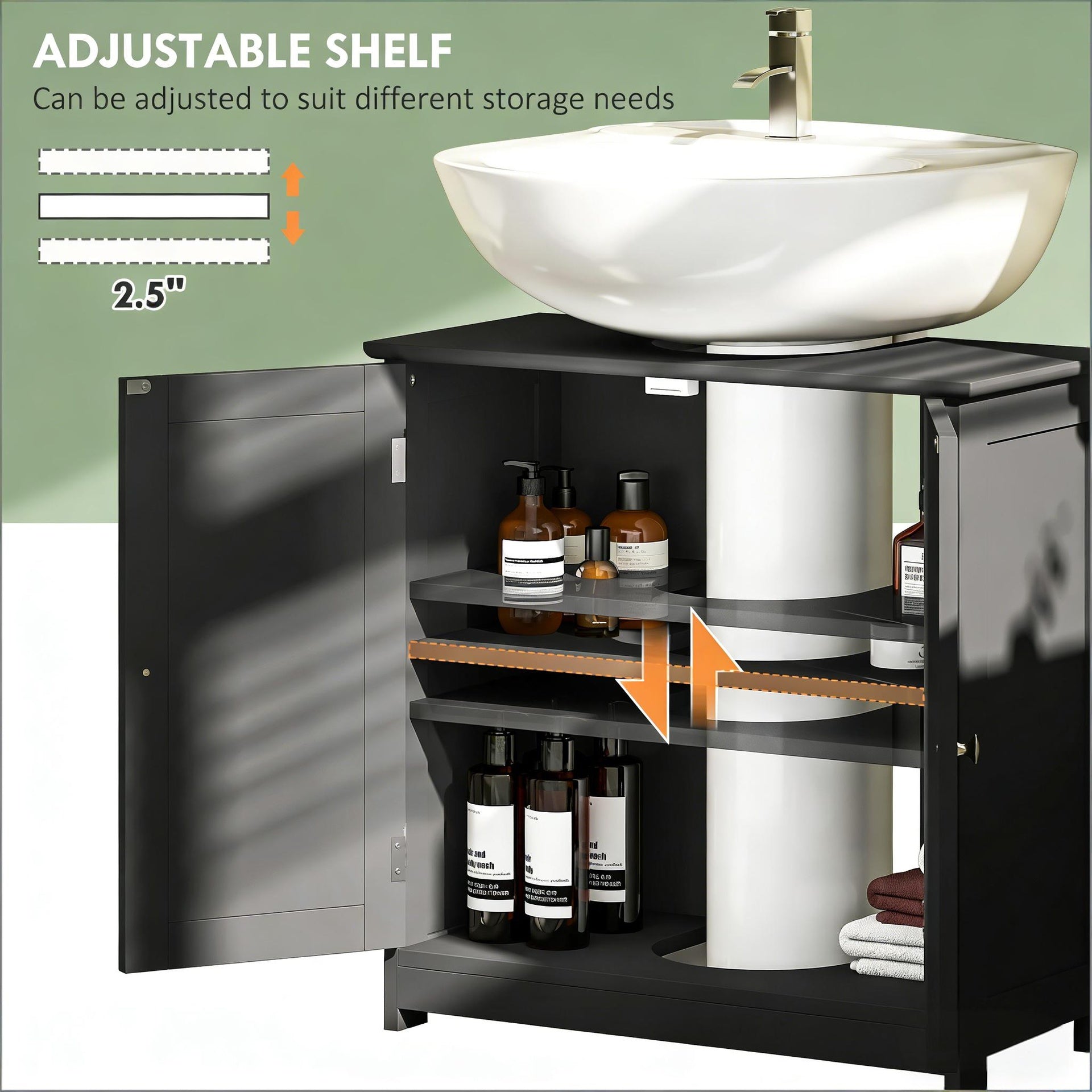 Bathroom Sink Cabinet,Pedestal Sink Storage Cabinet
