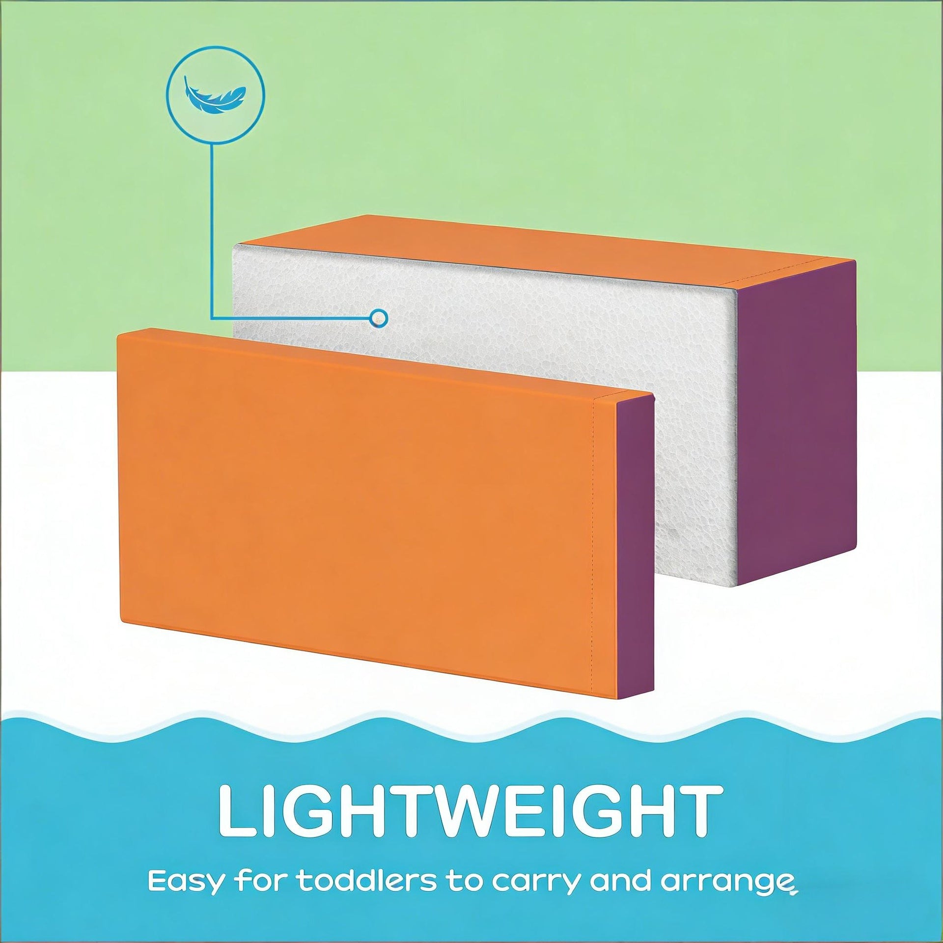 7 Piece Soft Foam Toys,Climb and Crawl Activity Play Set